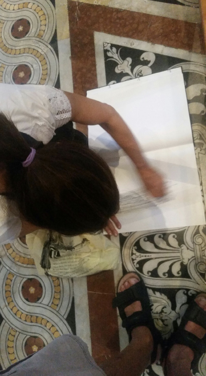 Tactile rubbing, Duomo, Siena, Italy